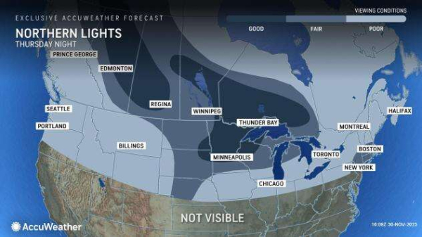 U.S. has rare chance to see the northern lights