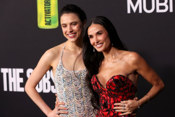 Demi Moore brings daughters to 'The Substance' premiere