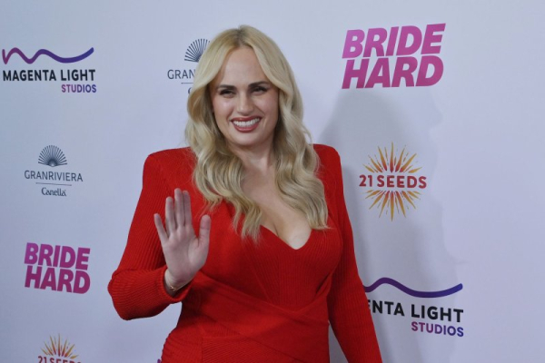 Rebel Wilson, Anna Camp step out at 'Bride Hard' premiere