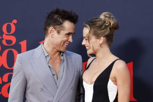 Farrell, Robbie attend premiere for 'A Big Bold Beautiful Journey'