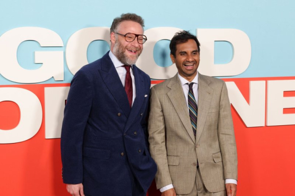 Aziz Ansari, Seth Rogen turn out for 'Good Fortune' premiere